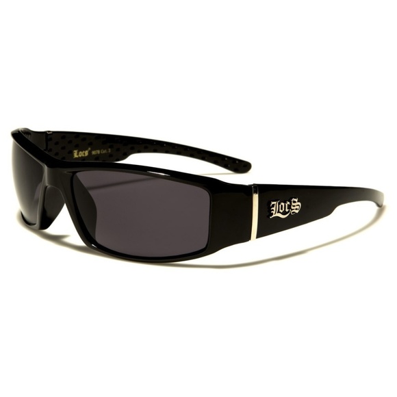 Other - Men's Glossy Black Sunglasses with Case